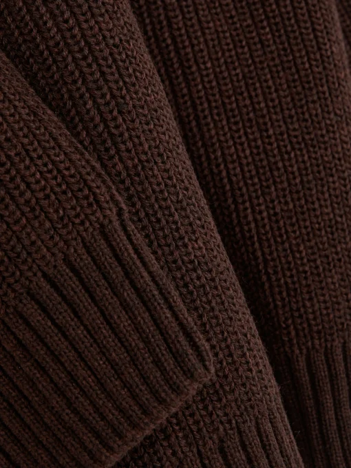 Jersey De Punto Acanalado Con Media Cremallera