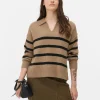 Jersey De Rayas Con Cuello Tipo Polo