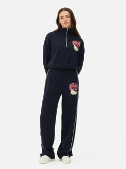 Joggers Rectos Con Raya Lateral De Hello Kitty