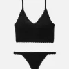 Juego De Bralette Largo Y Tanga Sin Costuras
