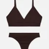 Juego De Bralette Y Tanga Triangular Sin Costuras