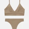 Juego De Bralette Y Tanga Triangular Sin Costuras