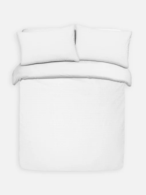 Juego De Fundas De Edredón Y Almohadas De Seersucker Para Cama King Size