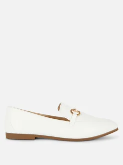 Mocasines De Piel Sintética Con Adorno Metálico