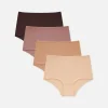 Pack De 4 Braguitas Altas De Color Neutro
