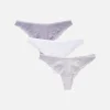 Pack De 3 Braguitas Brasileñas Con Panel De Encaje