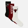 Pack De 3 Calcetines Altos De Los Chicago Bulls