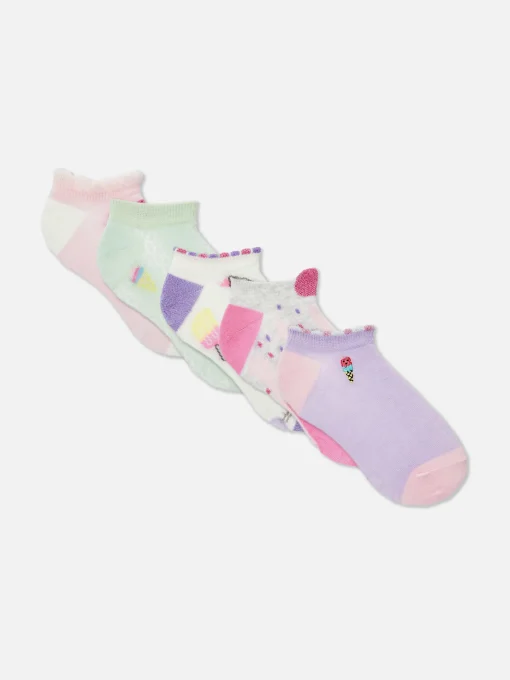 Pack De 5 Calcetines Bajos Con Estampado De Helados