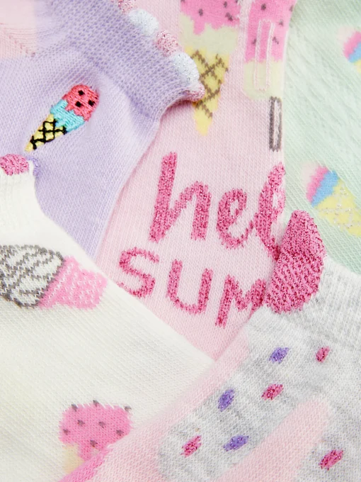 Pack De 5 Calcetines Bajos Con Estampado De Helados