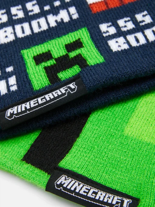 Pack De 2 Gorros De Punto De Minecraft
