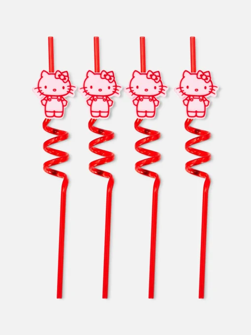 Pack De 4 Pajitas En Espiral De Hello Kitty
