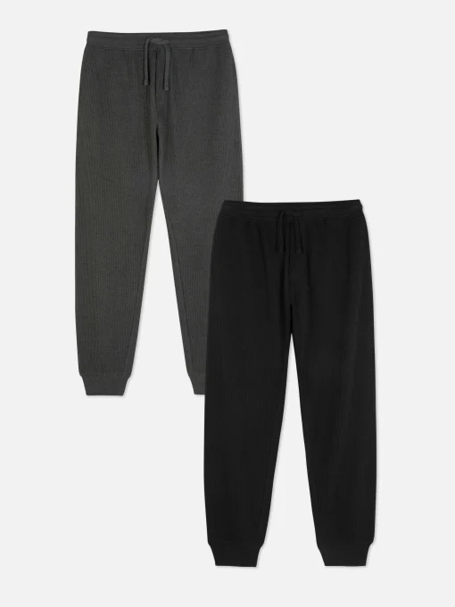 Pack De 2 Pantalones De Pijama En Tejido Gofrado