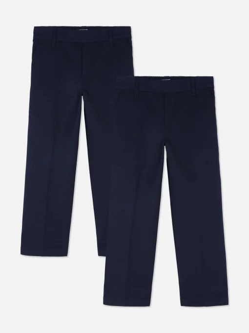 Pack De 2 Pantalones Escolares Para Niño Pequeño