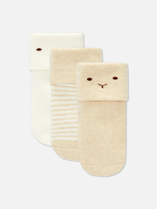 Pack De 3 Pares De Calcetines De Rizo Para Bebé