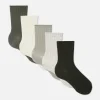 Pack De 5 Pares De Calcetines Altos Acanalados