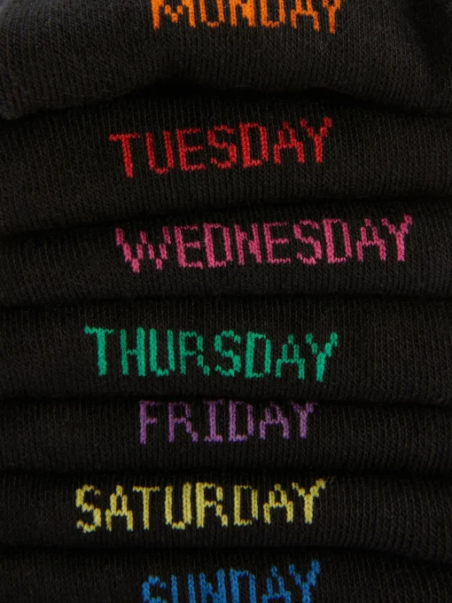 Pack De 7 Pares De Calcetines De Días De La Semana