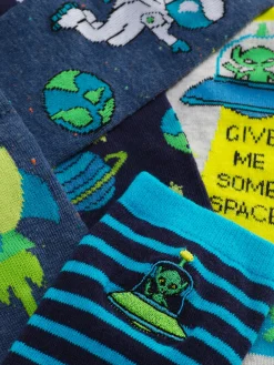 Pack De 5 Pares De Calcetines Con Motivos Espaciales