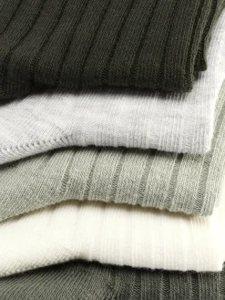 Pack De 5 Pares De Calcetines Altos Acanalados