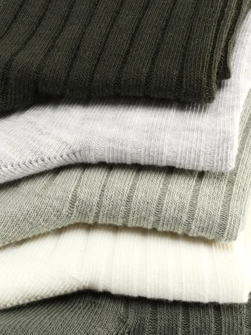 Pack De 5 Pares De Calcetines Altos Acanalados
