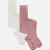 Pack De 2 Pares De Leotardos De Punto Acanalados