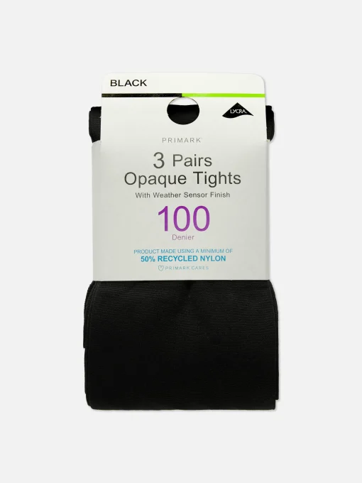 Pack De 3 Pares De Medias Opacas De 100 DEN