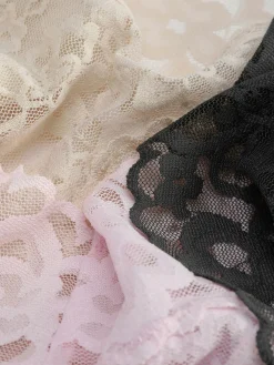 Pack De 3 Tangas Bandeau Florales Con Encaje