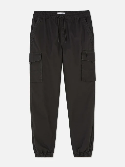 Pantalones Cargo Holgados Con Bajos Elásticos