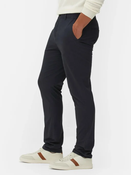Pantalones Chinos Elásticos De Corte Entallado