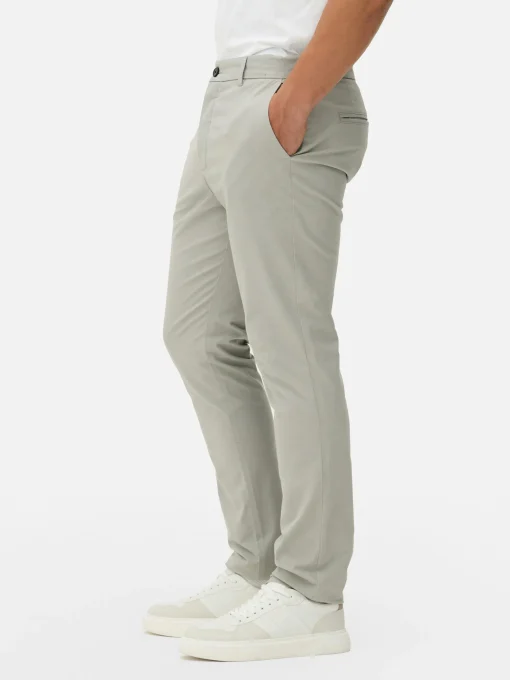 Pantalones Chinos Elásticos De Corte Entallado