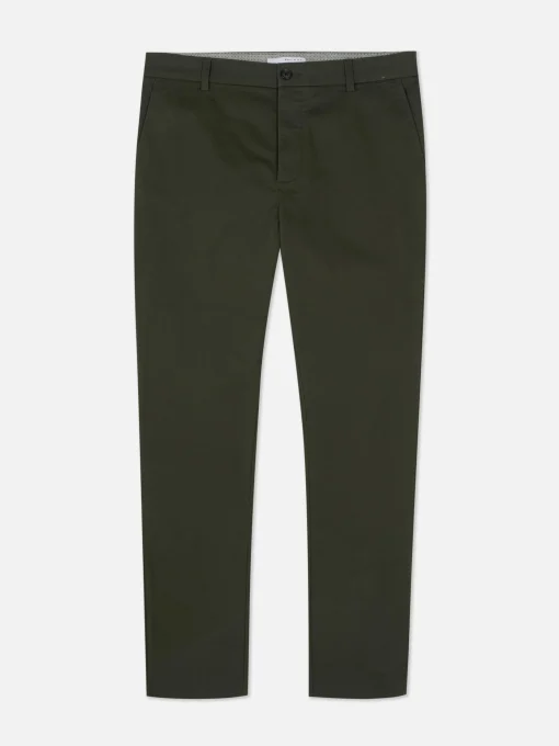 Pantalones Chinos Elásticos De Corte Entallado