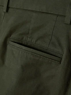 Pantalones Chinos Elásticos De Corte Entallado