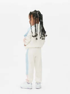 Pantalones De Chándal Bicolor Con Cordón De Ajuste