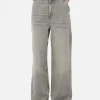 Pantalones Vaqueros De Pernera Ancha Desgastados