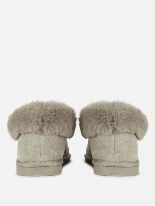 Pantuflas Estilo Mocasín Con Forro De Pelo Sintético