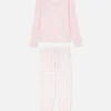 Pijama Con Camiseta De Cuello Henley Y Pantalones