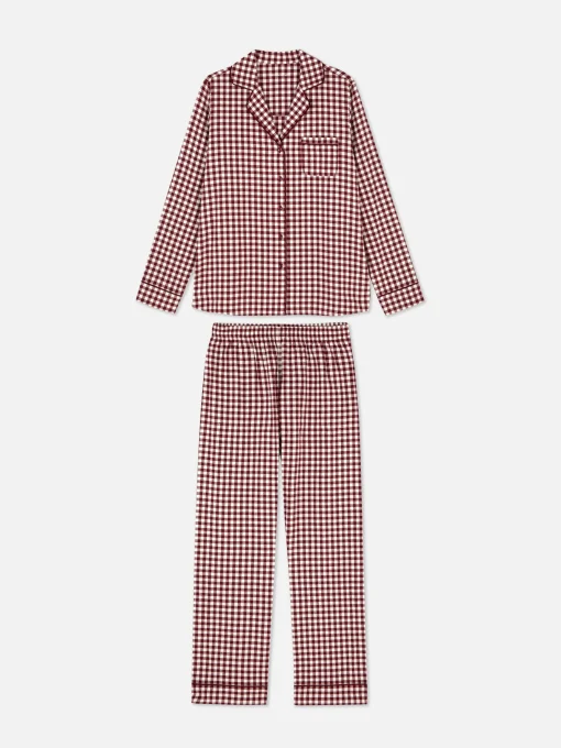 Pijama De Manga Larga De Franela