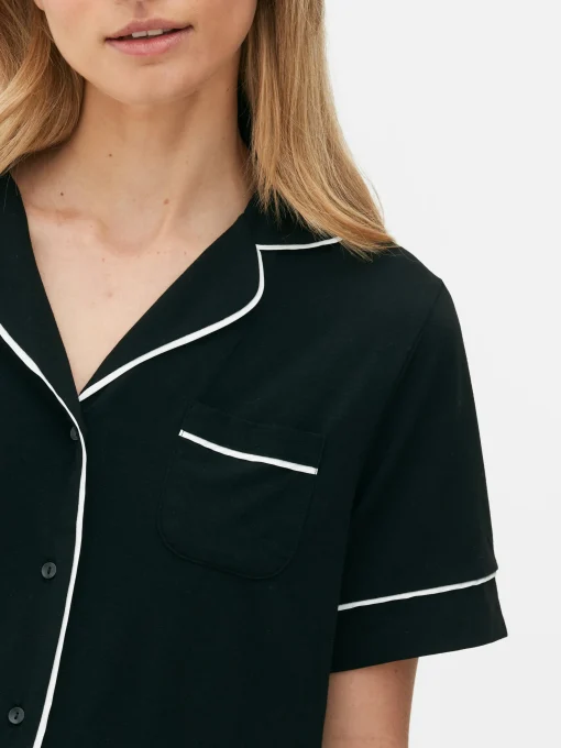 Pijama De Punto De Manga Corta