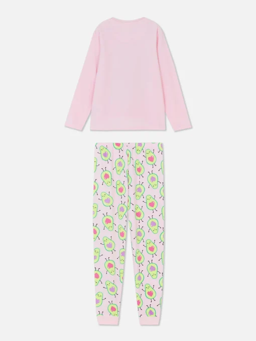 Pijama De Velvetón Con Estampado De Aguacate