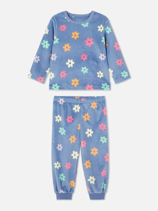 Pijama De Velvetón Con Estampado Gráfico