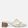 Sandalias De Tacón Grueso Con Hebillas