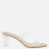 Sandalias De Tacón Transparente De Paula Echevarría