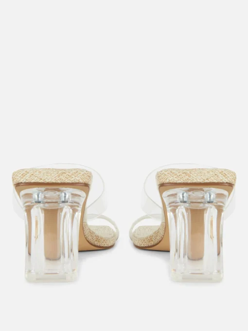 Sandalias De Tacón Transparente De Paula Echevarría