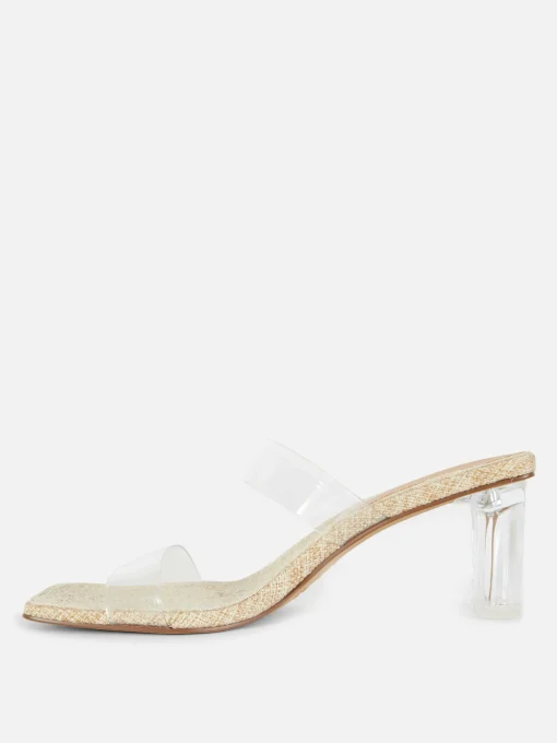 Sandalias De Tacón Transparente De Paula Echevarría