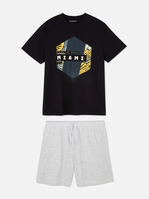 Set De Pijama De Pantalones Cortos Y Camiseta