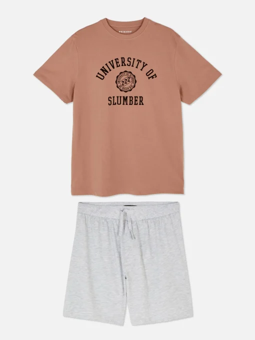 Set De Pijama De Pantalones Cortos Y Camiseta