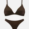 Set De Sujetador Triangular Y Tanga De Microfibra