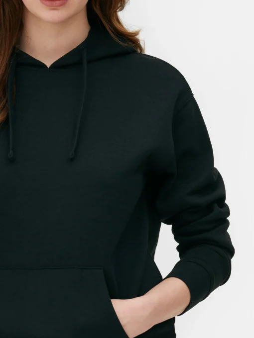 Sudadera Con Capucha Básica Sin Cierre