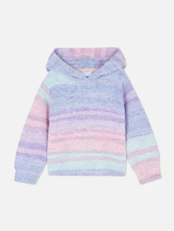 Sudadera Con Capucha De Punto Multicolor