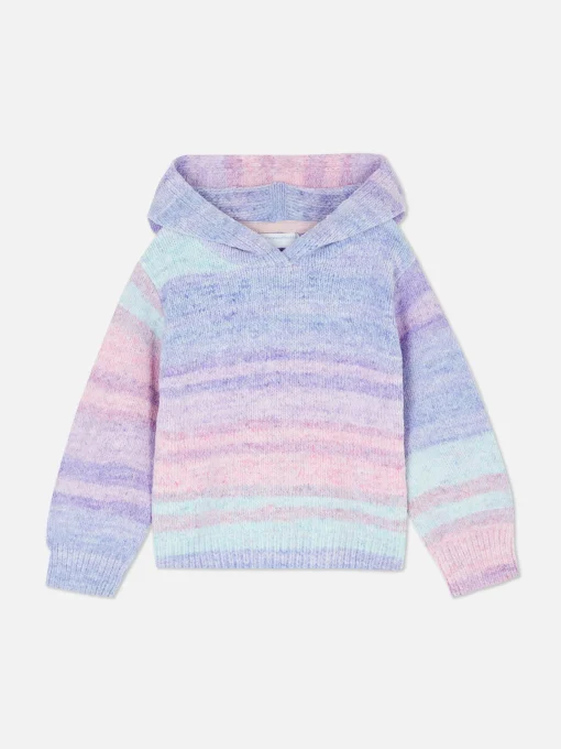 Sudadera Con Capucha De Punto Multicolor