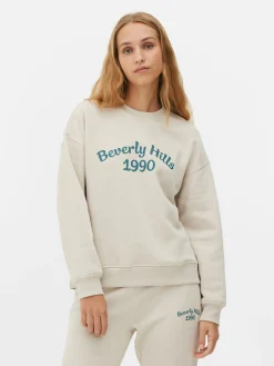 Sudadera Con Cuello Redondo Y Mensaje